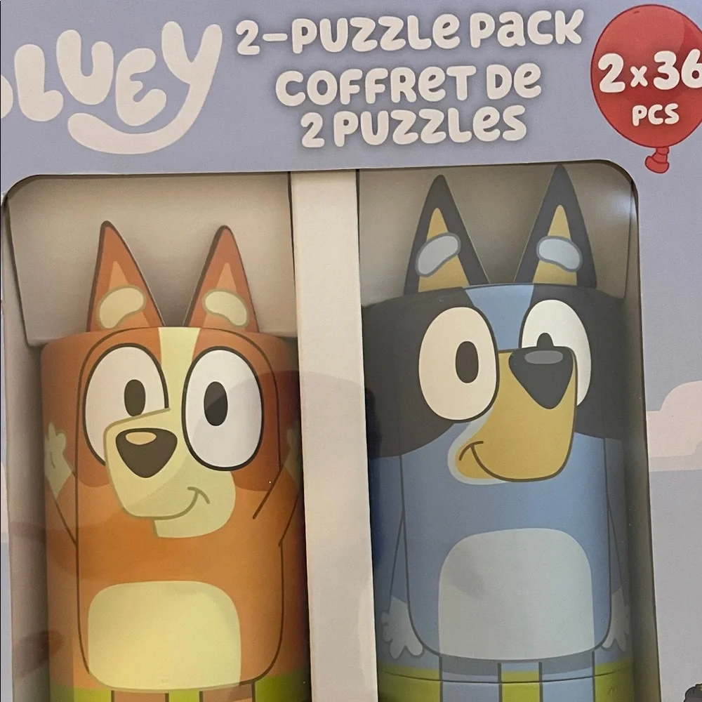 NWT Bluey Two Puzzle Pack Bluey and Bingo